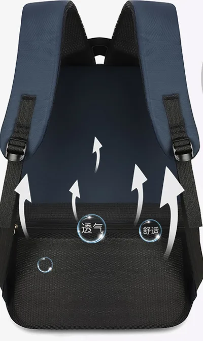 Back panel of a school backpack showing wide padded shoulder straps