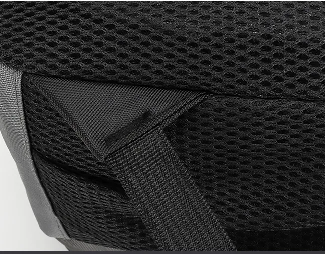 Reinforced triangular stitching where the shoulder strap meets the backpack body
